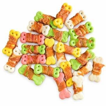 Chicken-Wrapped Colorful Biscuits
