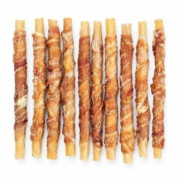 Duck-Wrapped Natural-Color Rawhide Rolls