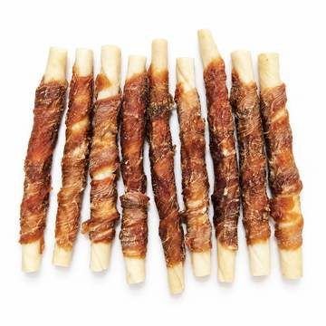 Duck-Wrapped White Rawhide Rolls